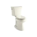 Kohler Elongated Dual-Flush Chair Height Toilet, Elongated, Biscuit 3989-96